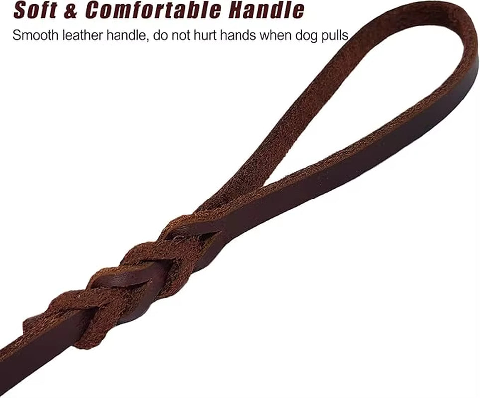 Genuine Full-Grain Leather Dog Leash 