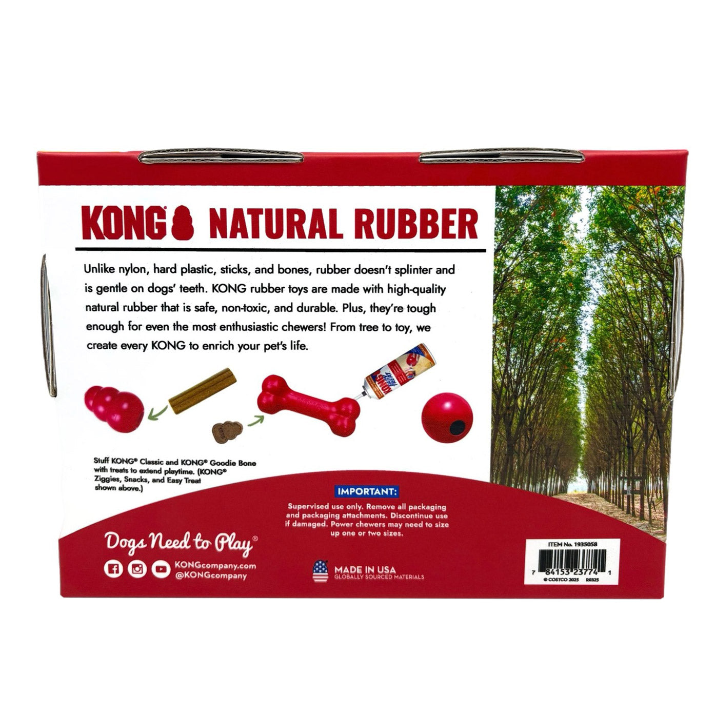 KONG Classic Dog Toys - Durable 3-Count Set for Medium to Large Dogs