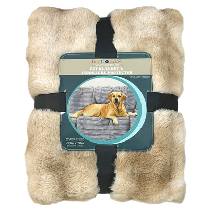Ultimate Oversized Waterproof Pet Blanket and Furniture Protector - Bubble Fur for Cozy Comfort