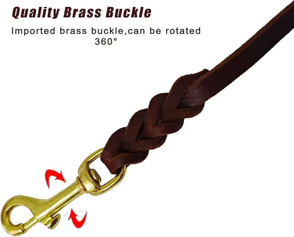 Genuine Full-Grain Leather Dog Leash 