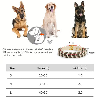 Pet Supplies Handmade Dog Collar Fashion Colorful Design Cat Neck Ring for Outdoor Walking Dog Collar High-End Adjustable Collar