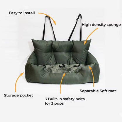 Luxury Dog Beds Waterproof Dog Car Seat Luxury Pet Car Seat Cat Beds Portable Travel Dog Car Backseat Pet Carrier Bag Pet Beds
