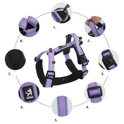 Reflective Adjustable Dog Harness for Medium to Large Dogs - Perfect for Anti-Pulling and Training Adventures