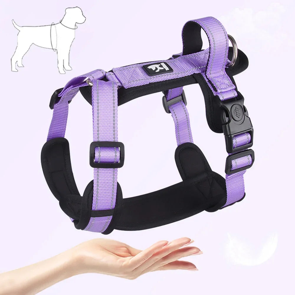 Reflective Adjustable Dog Harness for Medium to Large Dogs - Perfect for Anti-Pulling and Training Adventures