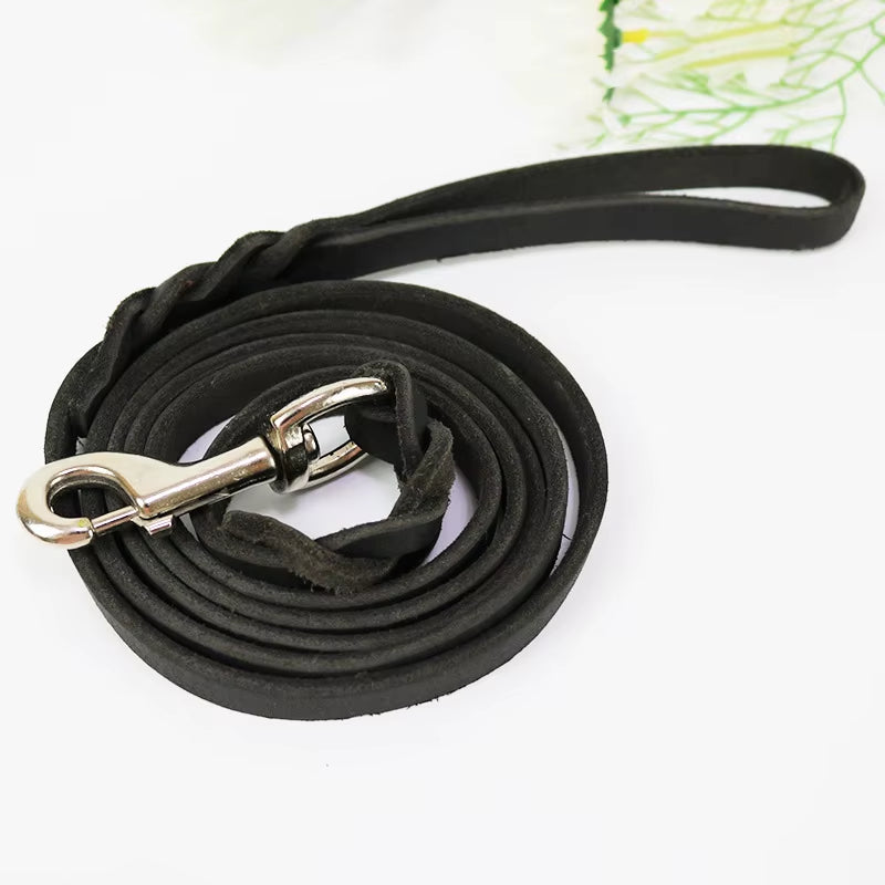 Genuine Full-Grain Leather Dog Leash 