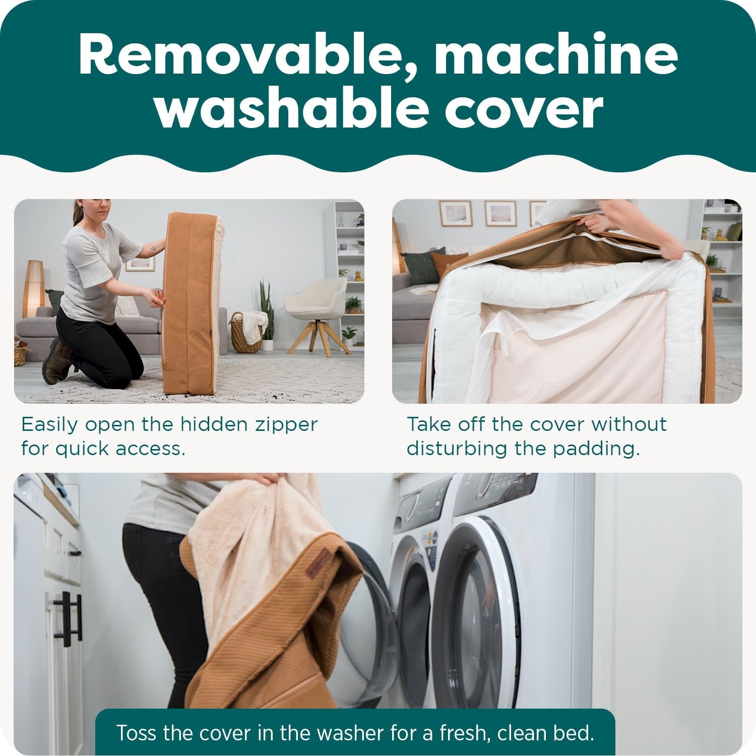 Cooling Gel Dog Bed for Large Dogs W/ Removable Bolsters & Washable Cover, for Dogs up to 95 Lbs - Quilted Sofa - Silver Gray, Jumbo/Xl