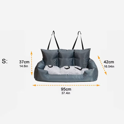 Luxury Dog Beds Waterproof Dog Car Seat Luxury Pet Car Seat Cat Beds Portable Travel Dog Car Backseat Pet Carrier Bag Pet Beds